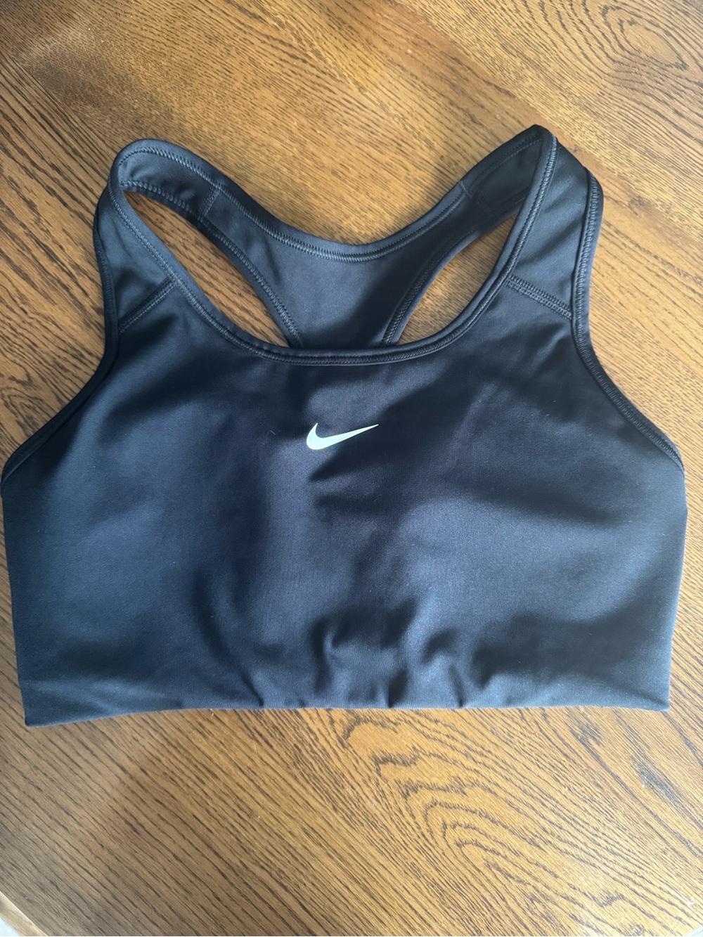 Nike Black Sports Bra with White Swoosh